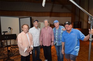 (L-R) Al Jardine, David Marks, Brian Wilson, Mike Love, Bruce Johnston.  Photo by David Goggin.