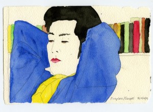 Mr. Bonzai  â€œFireplace/Grapelliâ€   1989   Pencil and Watercolor on Paper